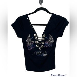 Biker Design Vneck Chain Design Bike Week 2006Top Sz Small